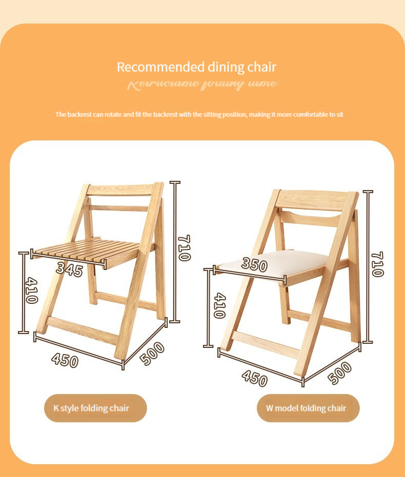 🌟Solid wood folding dining table, household small unit telescopic dining table, invisible storage, sideboard cabinet