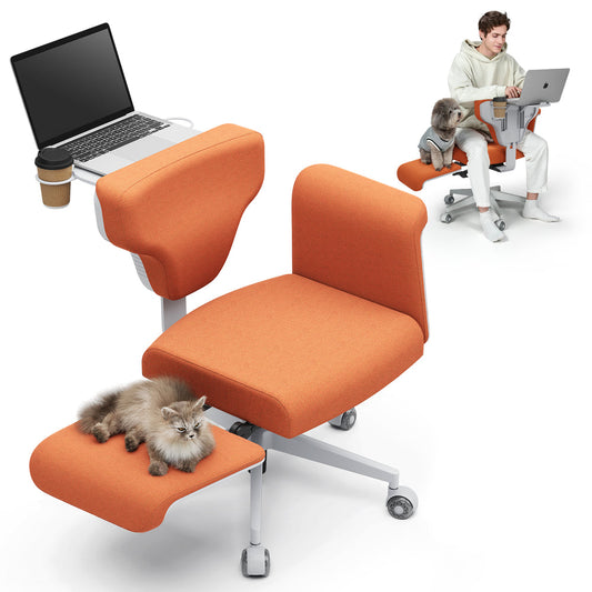 🪑Multi-Posture Ergonomic Seat with Laptop Tray & 8-Level Armrests